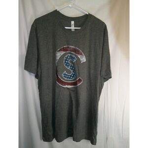 Canvas Cole Swindell Patriotic Graphic‎ T-Shirt Mens Crew Neck Short Sleeve 2XL